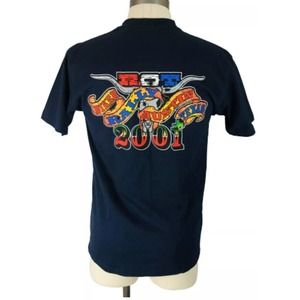 ROT Motorcycle Biker Rally T Shirt Adult Small Bike Rally Austin Texas 2001